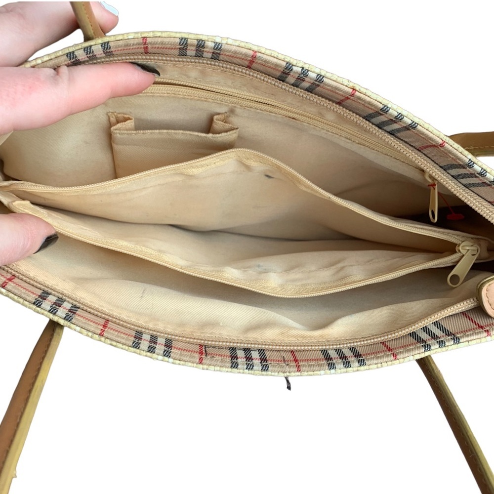 Kate SPADE JUTE BAG PLAID CHECK PRINT - Picture 9 of 11